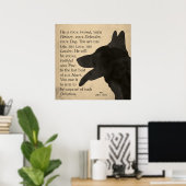 「献身」ヴィンテージジャーマンシェパード犬ポスター ポスター (ホームオフィス)