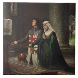 献身（中世の騎士とその女性） タイル