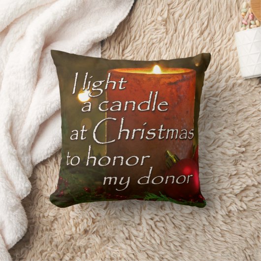 献金クリスマス移植を祝うためにロウソクに火を付ける クッション (ブランケット)