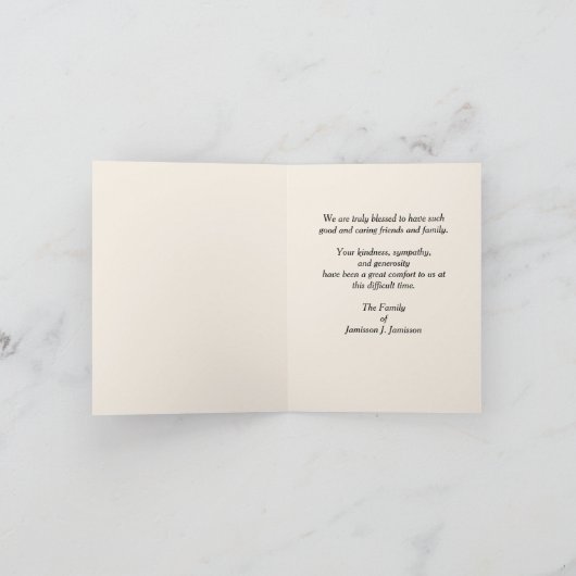 献金記念の聖書をありがとうございますヴィンテージ サンキューカード (内部)