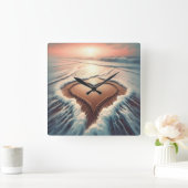 「猶予の時間」壁時計 スクエア壁時計 (ホーム)