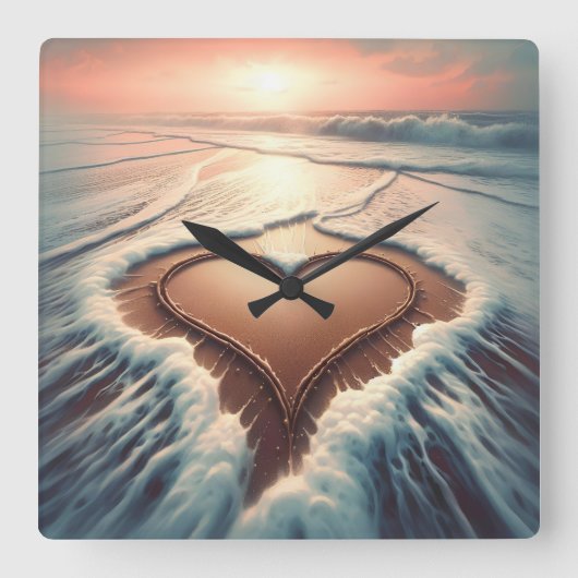 「猶予の時間」壁時計 スクエア壁時計 (正面)