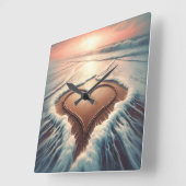 「猶予の時間」壁時計 スクエア壁時計 (傾斜)