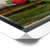 猶予バラ, 1866 (パネル上の油) ポスター (角)