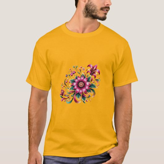 猶予花びら:フローラチャーム Tシャツ (正面)