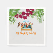 猿いけな科 スタンダードカクテルナプキン (正面)