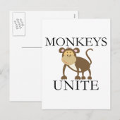 猿おもしろいの年「猿の集まり」 シーズンポストカード (正面/裏面)