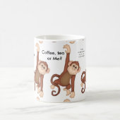 猿およびことわざのコーヒー・マグ コーヒーマグカップ (中央)