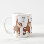 猿およびことわざのコーヒー・マグ コーヒーマグカップ (左)
