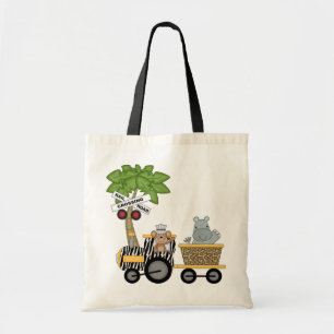 猿およびカバの列車のTシャツおよびギフト トートバッグ