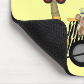 猿およびカバの列車のTシャツおよびギフト マウスパッド (コーナー)