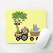 猿およびカバの列車のTシャツおよびギフト マウスパッド (マウス)