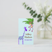 猿およびキリンの子供の安全カード 名刺 (スタンド正面)