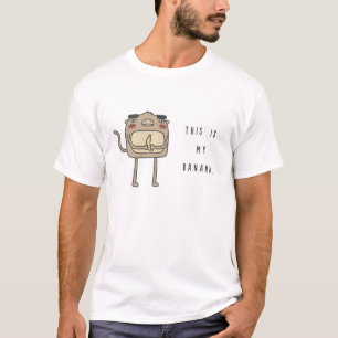 猿およびバナナ Tシャツ
