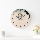 猿および月の反射 ラージ壁時計 (ホーム)