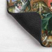 猿が付いている喫煙室 マウスパッド (コーナー)