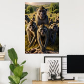 猿が古株に即位 ポスター (ホームオフィス)