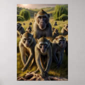 猿が古株に即位 ポスター (正面)