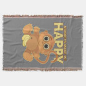 猿が私を幸せにする スローブランケット (正面)