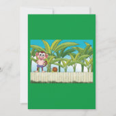 猿とカタツムリのトロピカルジャングルシーン 招待状 (正面)