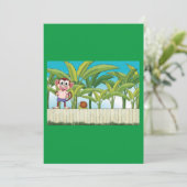 猿とカタツムリのトロピカルジャングルシーン 招待状 (スタンド正面)