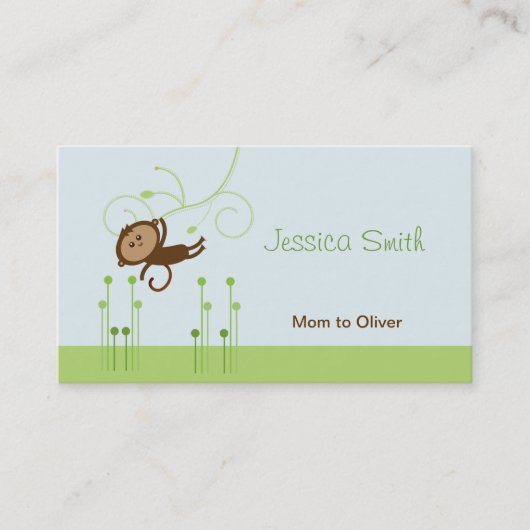 猿のお母さんのテレホンカード コーリングカード (正面)