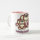 猿のお母さん ツートーンマグカップ (正面左)