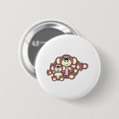 猿のお母さん 缶バッジ (正面&裏面)