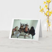 猿のお誕生日ケーキ カード (黄色い花)