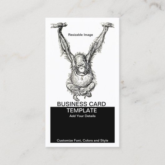 猿ののまわりに真似をするな 名刺 (正面)