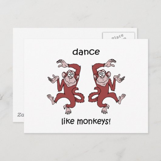 猿のように踊れ! ポストカード (正面/裏面)