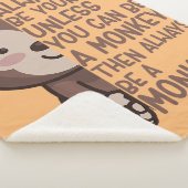 猿のアッパになれないかぎり自分でいられる シェルパブランケット (3/4)