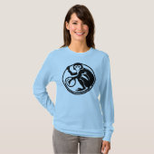 猿のデザインのワイシャツ Tシャツ (正面フル)