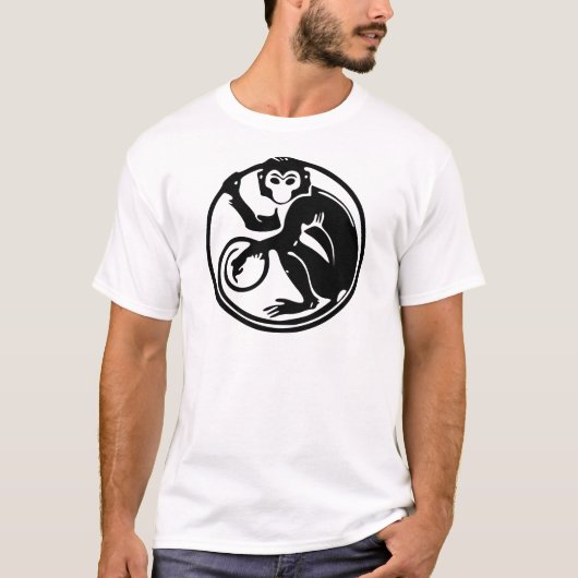 猿のデザイン Tシャツ (正面)