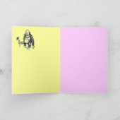 猿のハッピーバースデーのカード設計 カード (内部)