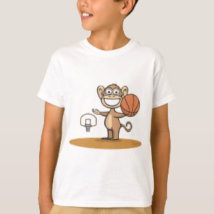 猿のバスケットボール Tシャツ