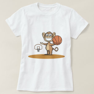 猿のバスケットボール Tシャツ