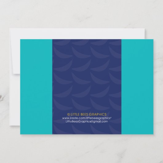 猿のバナナの最初誕生日の写真の招待状 招待状 (裏面)