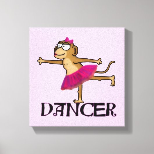 猿のバレエ キャンバスプリント (正面)