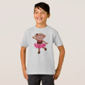 猿のバレリーナ Tシャツ (正面フル)
