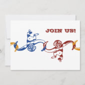 猿のバレルの誕生日の招待状 招待状 (正面)