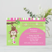 猿のバースデーパーティ招待状 招待状 (スタンド正面)