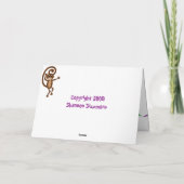 猿のバースデー・カード カード (裏面)