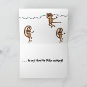 猿のバースデー・カード カード (内部)