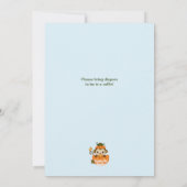 猿のベビーシャワーの招待状の秋のカボチャ女の子 招待状 (裏面)