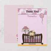 猿のベビーシャワーFLAT#1は蘭感謝していしています ノートカード (正面/裏面)