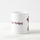 猿のマグの上の飲み物 コーヒーマグカップ (中央)
