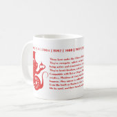 猿のマグの中国のな(占星術の)十二宮図年 コーヒーマグカップ (正面左)