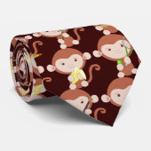 猿のメドレーのタイ ネクタイ (ロール)
