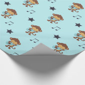 猿のロックスターのギターの包装紙 ラッピングペーパー (角)